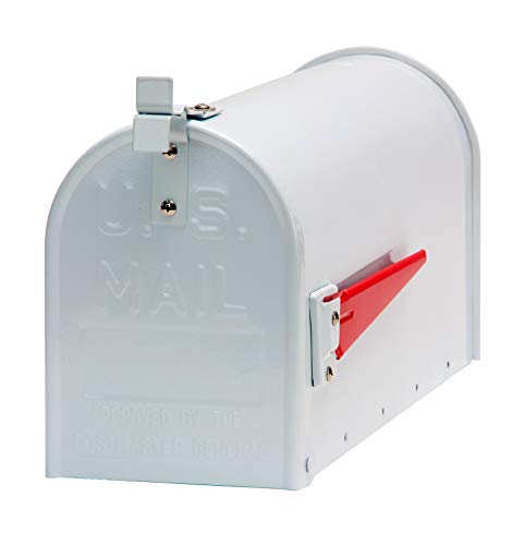 DEMA Alu US Briefkasten Postkasten American Mailbox mechanischer Postmelder Retro weiß