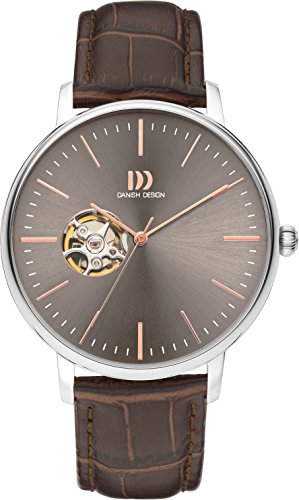 Danish Design Herren Analog Automatik Uhr mit Leder Armband IQ18Q1160