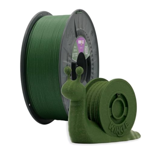 Winkle PLA Glow Army Filament | Pla 1,75 mm | Filamentdruck | 3D-Drucker | 3D-Filament | Farbe grün mit Partikeln | Spule 1000 g