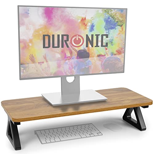 Duronic DM06-1 AW Monitorständer | 62 x 30 cm Fläche | Bis 10kg | 15cm Höhe | Ergonomischer Bildschirmständer Schreibtisch | Schreibtischaufsatz Monitor und Laptop | Bildschirmerhöhung LCD LED OLED TV