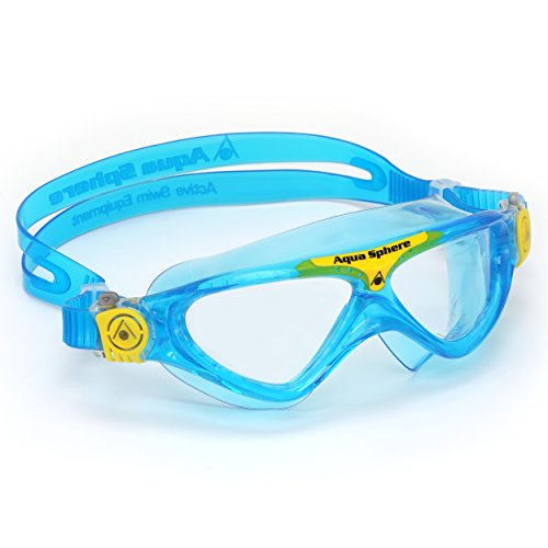 Aqua Sphere Schwimmbrille Vista Kinder Taucherbrille Blaue Gläser, hellblau, One Size