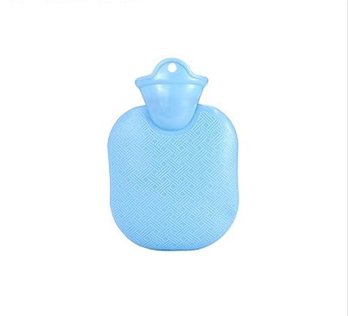 Wärmflasche mit Bezug,Wärmflasche 2PCS Wärmflasche Einfarbig Dicke Silikon Gummi Wärmflasche Bewässerung Handwärmer Warm Palace Warme Tasche (Color : 2PCS Blue S)