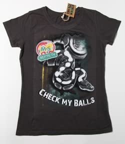Check My Balls T-Shirt, Reptil.TV, Königspython (Girls) Größe M