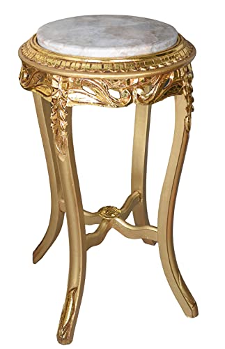 Beistelltisch Barock Tisch Marmorplatte Ablage Nachttisch Antik Blumentisch bar043 Palazzo Exklusiv