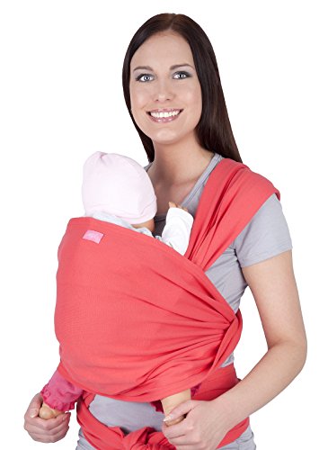 Mija - Elastisches Tragetuch Babytragetuch/Baby Bauchtrage/Baby Carrier 4011 (Blau)