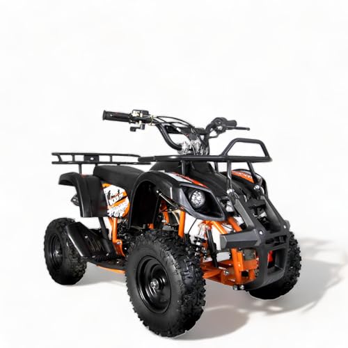 KXD M7 E-Starter 6" 49ccm Quad Mini ATV Miniquad Benzinmotor Kinderquad Kinder Enduro Pocketquad Sportquad Jugendliche Freizeitfahrzeuge Elektroquad Erwachsene Funsport orange