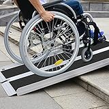 RR-YRA Tragbare Mobile Rampe, Rollstuhl/Elektrischer Rollstuhlrampe, Tragbare Faltbare Rutschfeste Temporäre Aluminiumrampe Für Behinderte, 300 Kg Tragetasche