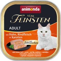 animonda vom Feinsten Adult mit Schlemmerkern 36 x 100 g - Huhn, Rindfleisch & Karotten