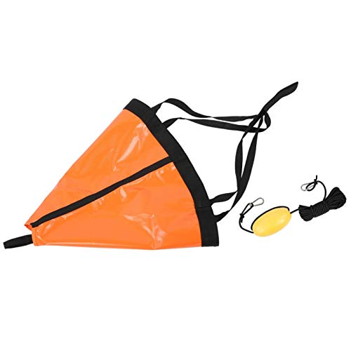 Cosiki Sommerüberraschung Fischerboot-Anker, tragbarer 60-cm-Bootsschwimmer, Gummi für Yacht(Orange)