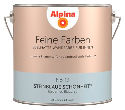 Alpina Wand- und Deckenfarbe "Feine Farben No. 16 Steinblaue Schönheit "