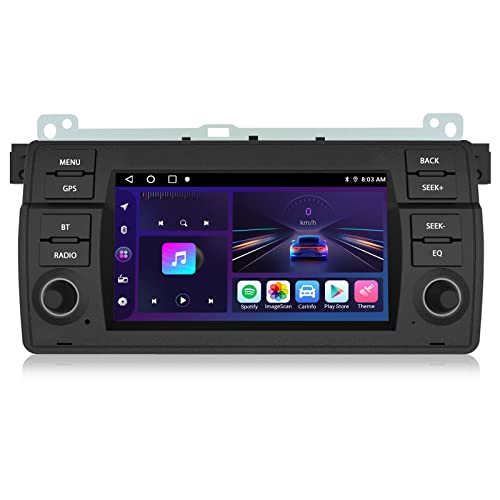 AWESAFE Autoradio für BMW E46 1 Din Android 12 Radio mit Navigation Carplay Android Auto Bluetooth WiFi FM Radio