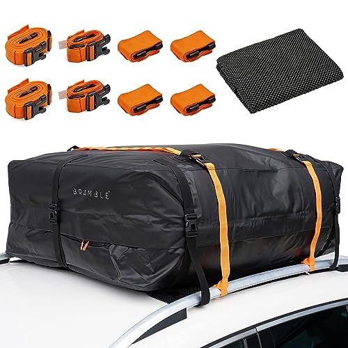 Bramble - XL Faltbare Auto Dachbox mit Gurte & Antirutschmatte, 430L - Dachgepäckträger Tasche, Dachgepäcktasche für Reisen - Wasserdicht & Robust