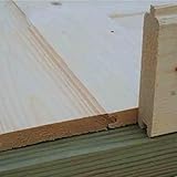 Alpholz 28 mm Holzfußboden für Gartenhäuser & Gerätehäuser | Universal Fußboden Naturbelassen (3m²)
