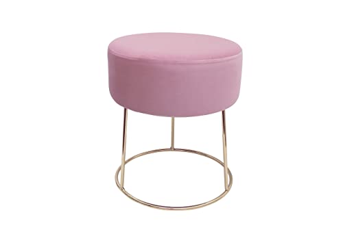 Echtwerk Sitzhocker Marilyn mit hochwertigem Oberflächenbezug aus Samtstoff, 35,5 x 35,5 x 40,5 cm, bis 150 kg, rosa