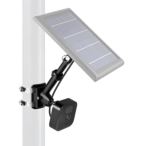 Wasserstein 2-in-1 Universal-Stabhalterung für Kamera & Solarpanel, kompatibel mit Wyze, Blink, Ring, Arlo, Eufy Camera (schwarz)