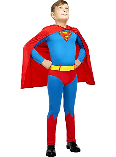 Funidelia | Superman Kostüm Classic OFFIZIELLE für Jungen Größe 10-12 Jahre ▶ Man of Steel, Superhéroes, DC Comics, Liga de la Justicia - Bunt
