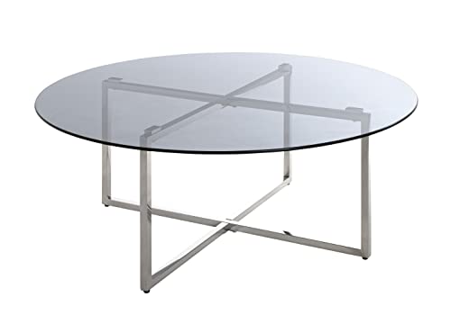 HAKU Möbel Couchtisch, Edelstahl-grau, Ø 100 x H 45 cm