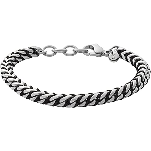 Skagen Herren-Armband Edelstahl, Perlon/Nylon One Size Silber/Schwarz 32015140