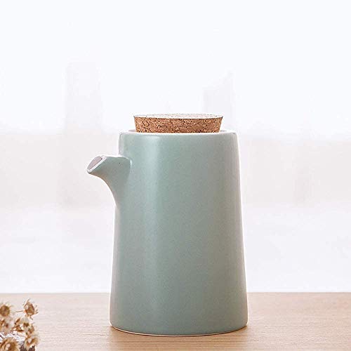ZUOZUIYQ Keramik-Ölspenderflasche, eleganter Niesel für Öle und Essige (300 ml), vielseitiger Tisch-Gewürzspender
