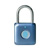 Fingerabdruck-Vorhängeschloss Mini Smart Vorhängeschloss Keyless USB-Aufladung Biometrisch Hohe Sicherheitsverriegelung für Gym Locker, Shed Locker, Lagereinheiten, Gepäck, Koffer (blau)