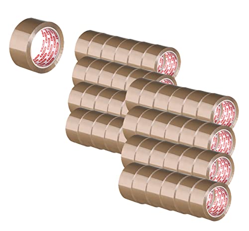 Herlitz Packband Braun 66 m x 50 mm Paketklebeband geräuscharm (48 Rollen | 66 m x 50 mm)