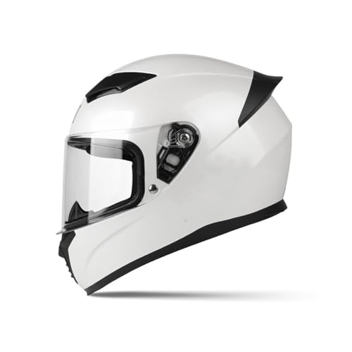 ZHXIANG Helm Motorrad-Integralhelme, Renn-Motocross-Helm, modularer Moto-Helm, Moped-Straßenrennhelm, für Erwachsene Männer Frauen, DOT/ECE-Zulassung D,XL=58-60CM