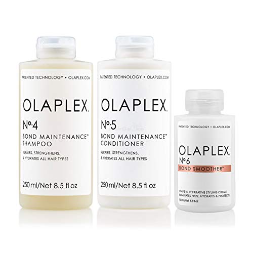 Olaplex Set - Olaplex Bond Maintenance Shampoo No 4 (250ml) + Olaplex Bond Maintenance Conditioner No 5 (250ml) + Olaplex Bond Smoother No 6 (100ml)