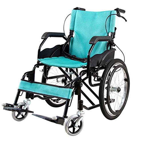 Rollstuhl, zusammenklappbar, leicht, klein, tragbar, Karbonstahl/Massivrad, alter Mann, Trolley, behindertengerechter Reisetransport, tragbar