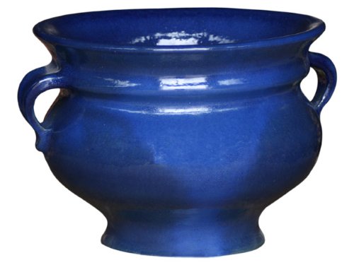 Pflanzkübel Antares, 52 x 45 x 35 cm, blau, aus frostbeständiger Steinzeug-Keramik