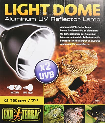 Exo Terra UV-Reflektorlampe aus Aluminium Light Dome bis 75W mit einem Durchmesser von 14cm