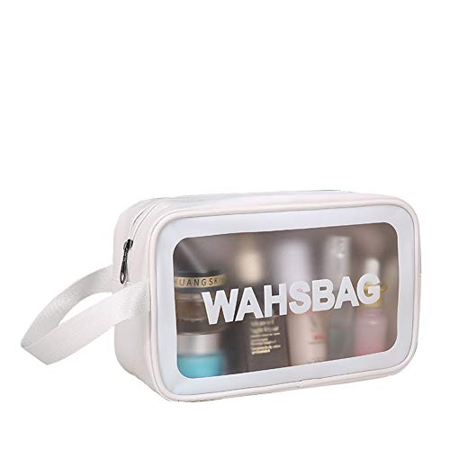 Translucent Cosmetic Bag, Large Capacity PVC Frosted Portable Portable Waterproof Transparent Travel Large Storage (medium 27 * 10 * 17cm,3)