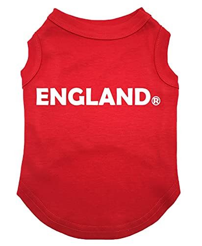 Petitebelle England-R-Schild-Hunde-Shirt, Rot, Größe XXL
