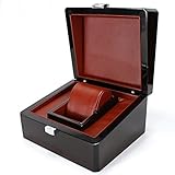 SHISHANG 1 Watch Bit Aufbewahrungsbox Uhrenbox High-End-Holz-Schmuck-Box Uhrenbox Holzbox Armband Box High-End-Verpackung Wein rot
