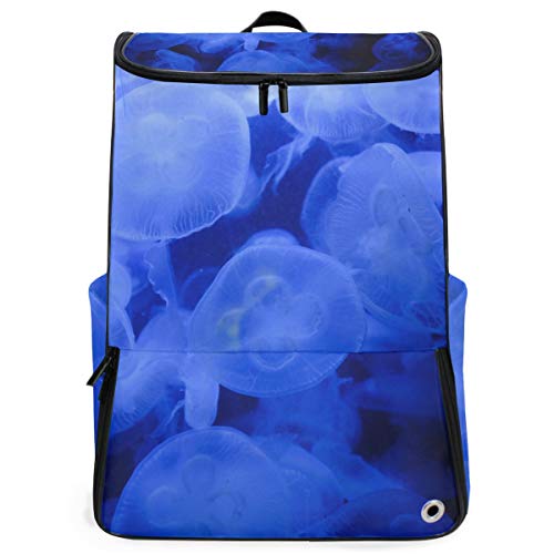FANTAZIO Reise Laptop Rucksack blau Medusa Durable College Schule Computer Bookbag für Outdoor Camping passend bis Notebook