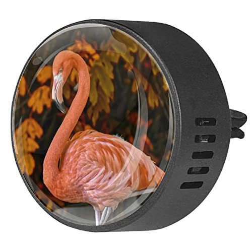 Quniao a Flamingo 2 Stück benutzerdefinierte Auto-Aromatherapie-Lufterfrischer Diffusor Autoduft Diffusor Medaillon Auto Diffusor Lüftungsclip für Auto, Büro, Küche