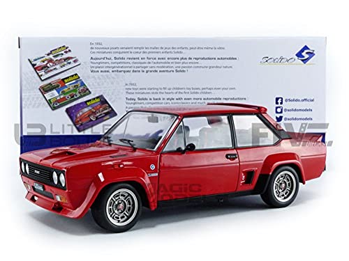 Solido 421187200 FIAT 131 Abarth, 1980, Modellauto, Maßstab 1:18, rot