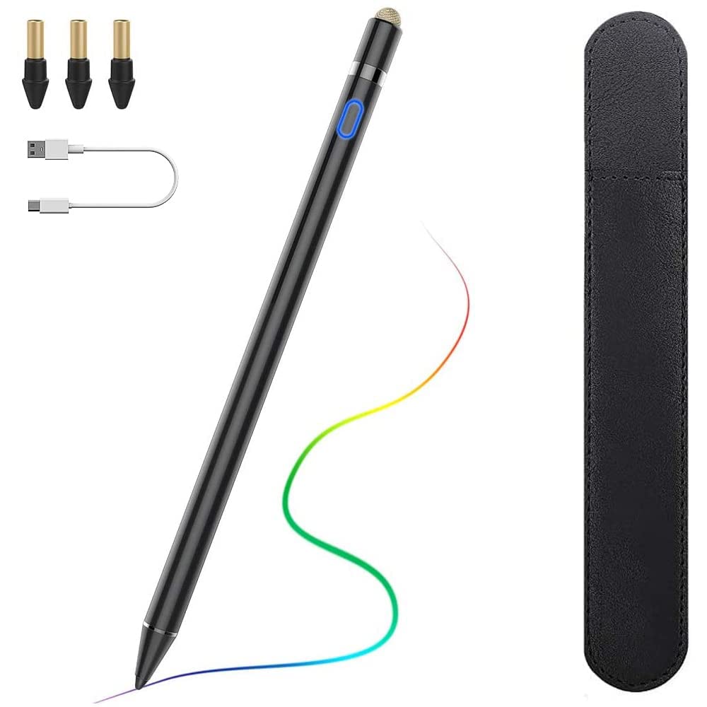 TiMOVO Stylus Stift für iPad, Apple Pencil für 2018-2023 iPad 10/9/8/7/6, iPad Pro,iPad Air 5/4/3,iPad Mini 6/5 Präzis Schreiben Zeichnung Palm Rejection Apple Pen 1 Gen. für iPad, Schwarz