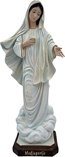 Statue Madonna von Medjugorje cm. 40 aus Kunstharz - italienische Handwerkskunst