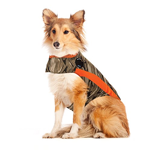ThunderShirt Polo Dog Angstjacke | Von Tierärzten empfohlene Beruhigungslösung Weste für Feuerwerk, Thunder, Reisen und Trennung | Camo, XS