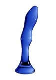 Shots - Chrystalino Galant Borosilikatglas Dildo, blau, 15 cm