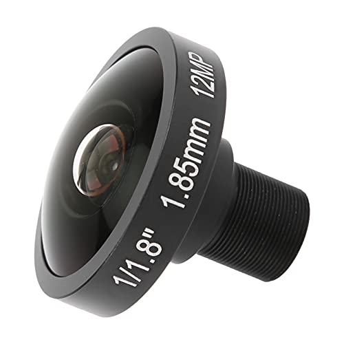 FOLOSAFENAR Weitwinkelobjektiv, HD-Objektiv 12 MP Auflösung Fisheye-Objektiv 1,85 mm Brennweite für die meisten kompatiblen Modelle