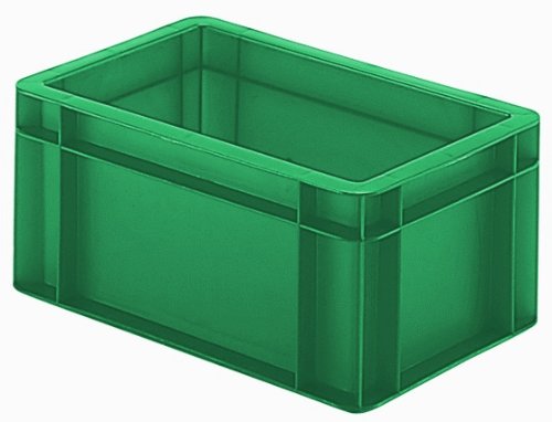 8er-Set Transport- u. Lagerkasten / Lagerbehälter, Euro-Stapelbehälter, 30x20x14,5 cm (LxBxH) Farbe grün, extrem stabil, Wände/Boden geschlossen