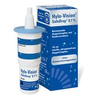 Hylo-Vision SafeDrop sterile Augentropfen, Spar-Set 3x10ml. Zur Benetzung für trockene Augen ohne Konservierungsmittel