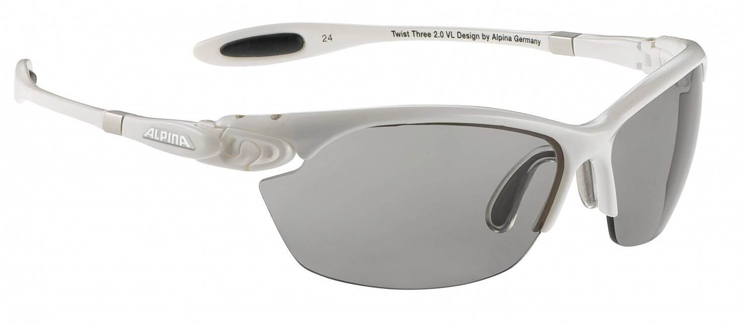 Alpina Twist Three 2.0 Varioflex Sportbrille (Farbe: 110 white, Scheibe: Varioflex black)