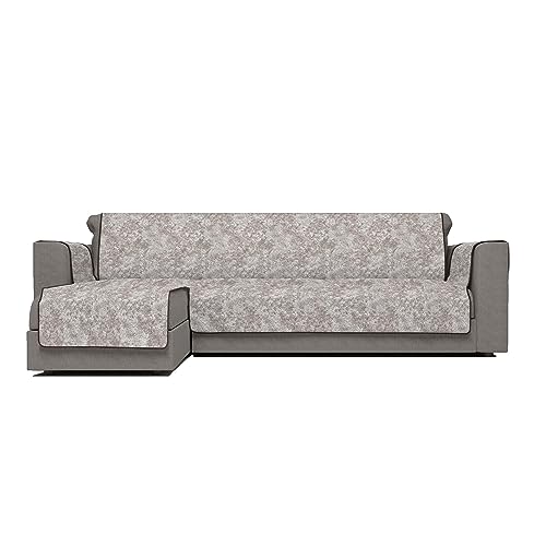 Italian Bed Linen Glamour, Rutschfester Sofabezug mit Halbinsel SX, Braun, 240 cm