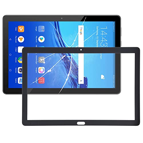 NNJH ATYJJ Frontscheibe Außenglaslinse für Huawei MediaPad T5 AGS2-AL03 AGS2-AL09 (LTE) (Farbe: Schwarz)