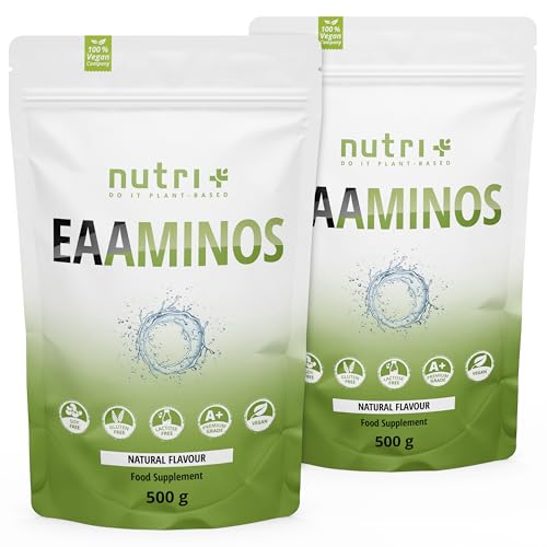 EAA Pulver Natural 1kg - Hochdosiert - Instant EAAs Neutral ohne Süßstoff, Zusatzstoffe & künstlichen Geschmack - essentielle Aminosäuren - Vegan Essential Aminos 1000g