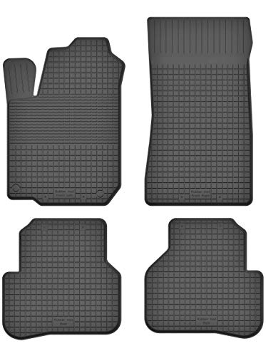 KO-RUBBERMAT Gummimatten Fußmatten 1.5 cm Rand geeignet zur Renault TWINGO II (Bj. 2007-2014) ideal angepasst 4 -Teile EIN Set