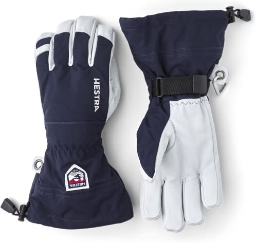 Hestra, Ski-Handschuhe Stulpe, Armee-Leder, Unisex, 30570-280-12, blau, 12