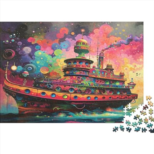 Das Regenbogenboot Holzpuzzles 500 Teile Erwachsene Home Decor Family Challenging Games Geburtstagsgeschenk Lernspiel Entspannung Und Intelligenz 500pcs (52x38cm)
